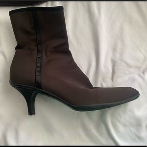 Prada brown cloth booties